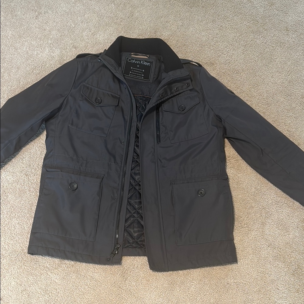 Calvin Klein Black Military Field Jacket